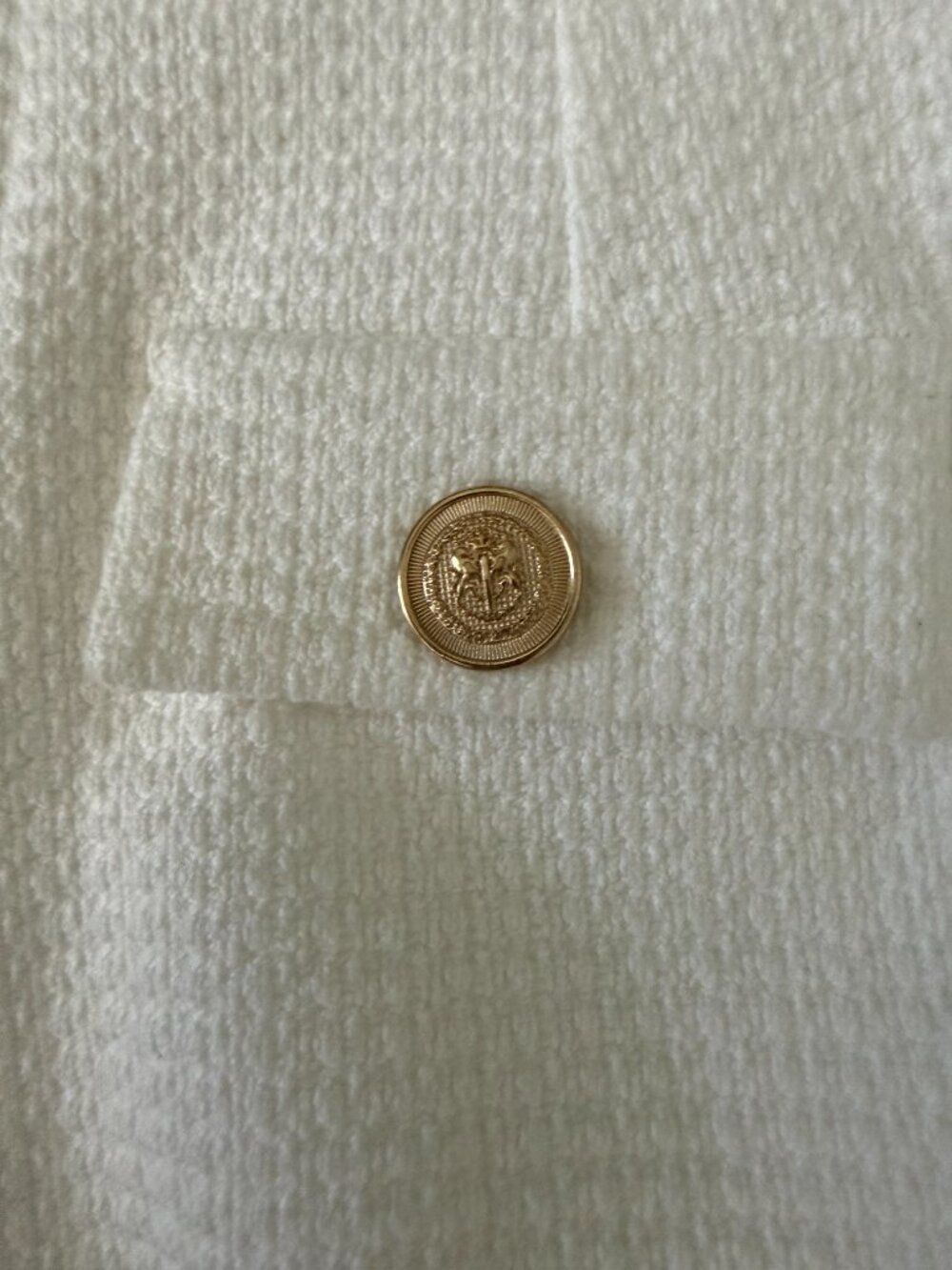 ZARA Textured Tweed Skort – XS- White/Gold Accents- Mini Skort - Picture 5 of 7